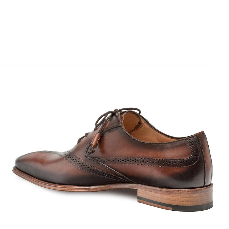 Mezlan Bertone Men's Shoes Cognac Calf-Skin Leather Oxfords 9341 (MZ3117)-AmbrogioShoes