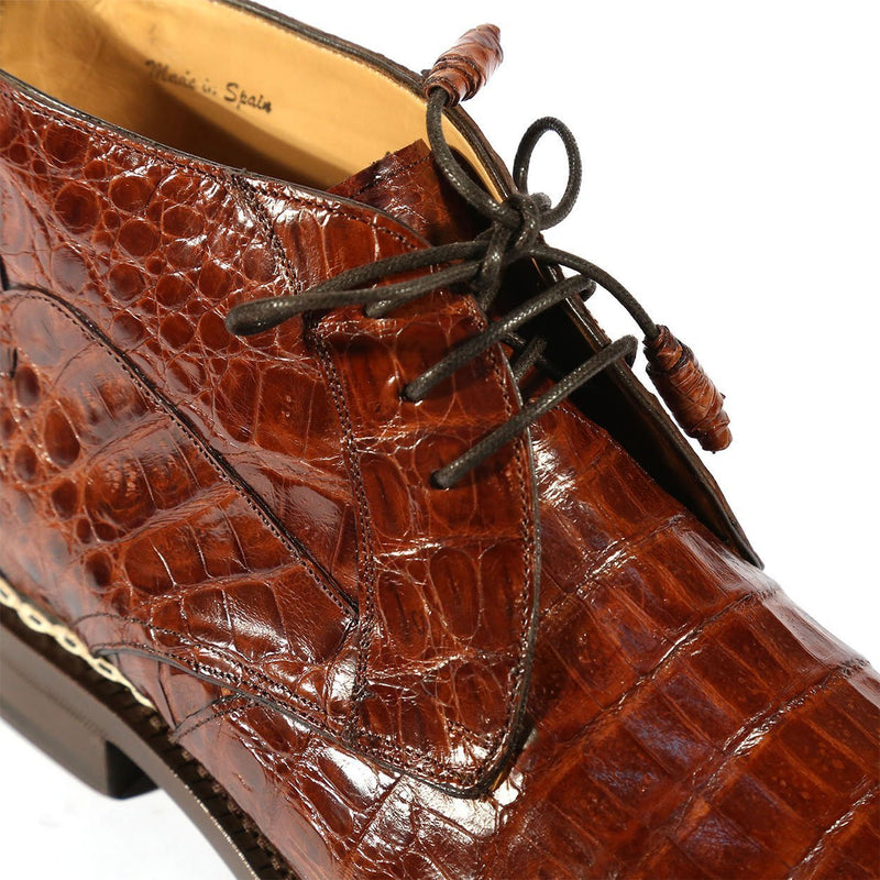Mezlan Chukka Boots Men's Sports Brown Caiman Crocodile Ankle Boots 4611-F (MZ3200)-AmbrogioShoes