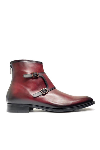 Mezlan E20464 Mokka Patina Calf-Skin Leather Buckle Boots (MZ3542)-AmbrogioShoes