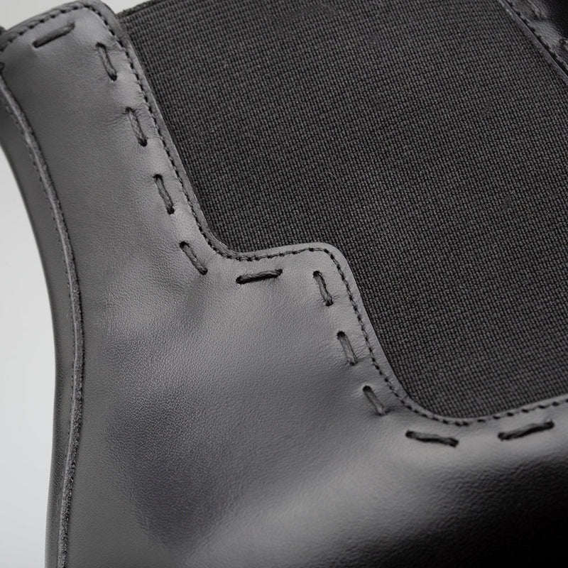 Mezlan E20484 Men's Shoes Black Calf-Skin Leather Chelsea Boots (MZ3547)-AmbrogioShoes