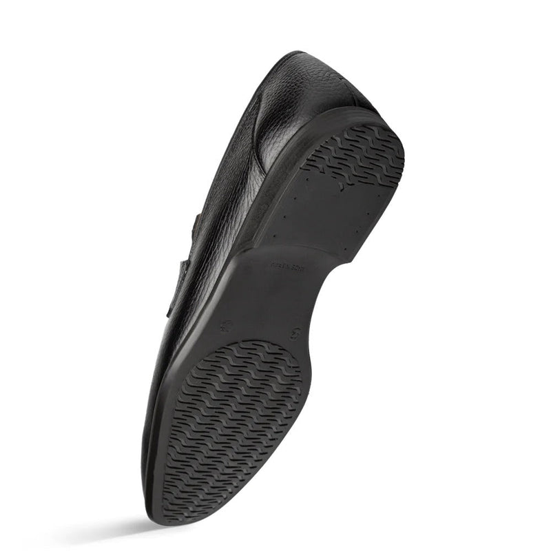Mezlan E20693 Men's Shoes Black Deer-Skin Leather Penny Loafers (MZ3604)-AmbrogioShoes