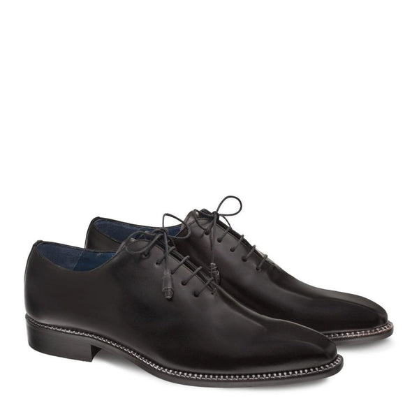 Mezlan Enterprise 9744 Men's Shoes Black Calf-Skin Leather Wholecut Oxfords (MZS3238)-AmbrogioShoes