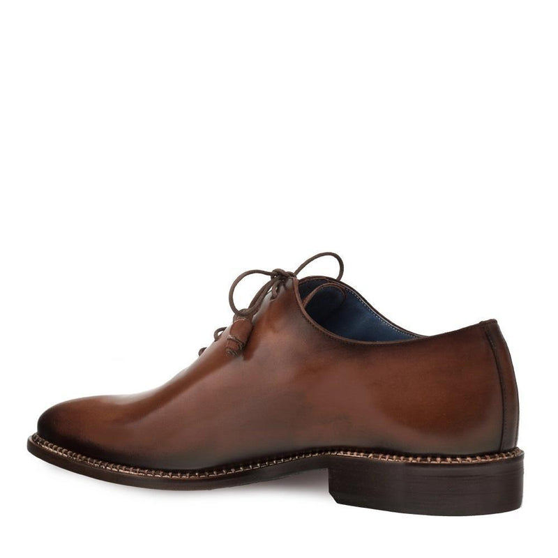 Mezlan Enterprise 9744 Men's Shoes Brown Plain Calf-Skin Leather Oxfords (MZ3240)-AmbrogioShoes