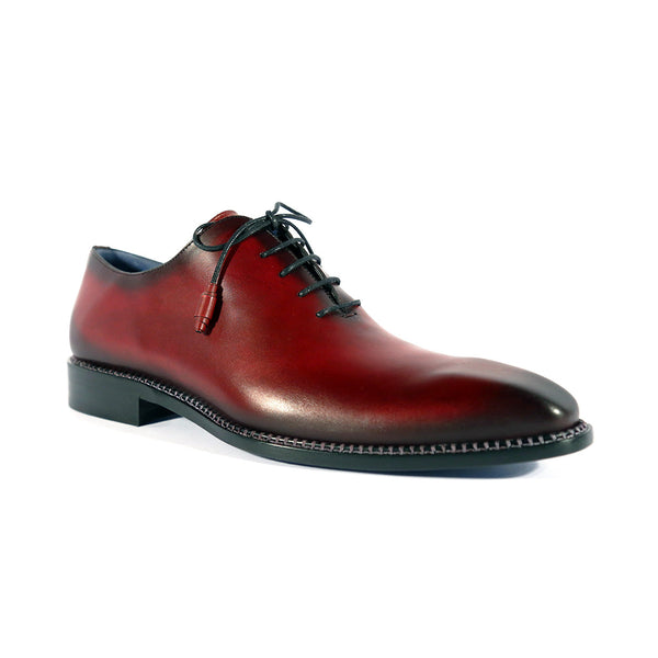 Mezlan Enterprise 9744 Men's Shoes Burgundy Calf-Skin Leather Wholecut Oxfords (MZS3561)-AmbrogioShoes