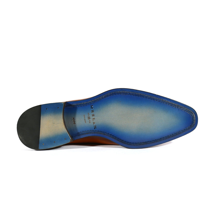 Mezlan Enterprise 9744 Men's Shoes Cognac Calf-Skin Leather Wholecut Oxfords (MZS3562)-AmbrogioShoes
