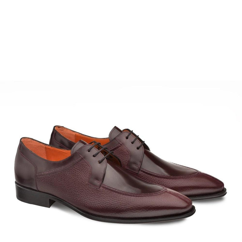 Mezlan Grace 9712 Men's Shoes Burgundy Deer-Skin / Calf-Skin Leather Derby Oxfords (MZ3230)-AmbrogioShoes