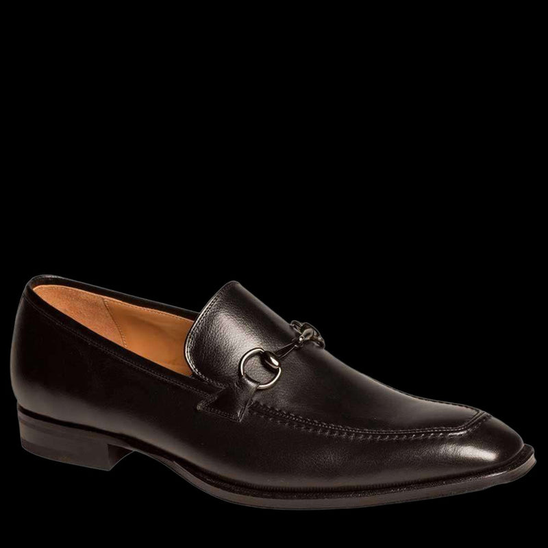 Mezlan Mens Luxury Shoes Tours Black Calfskin Loafers (MZ2254)-AmbrogioShoes