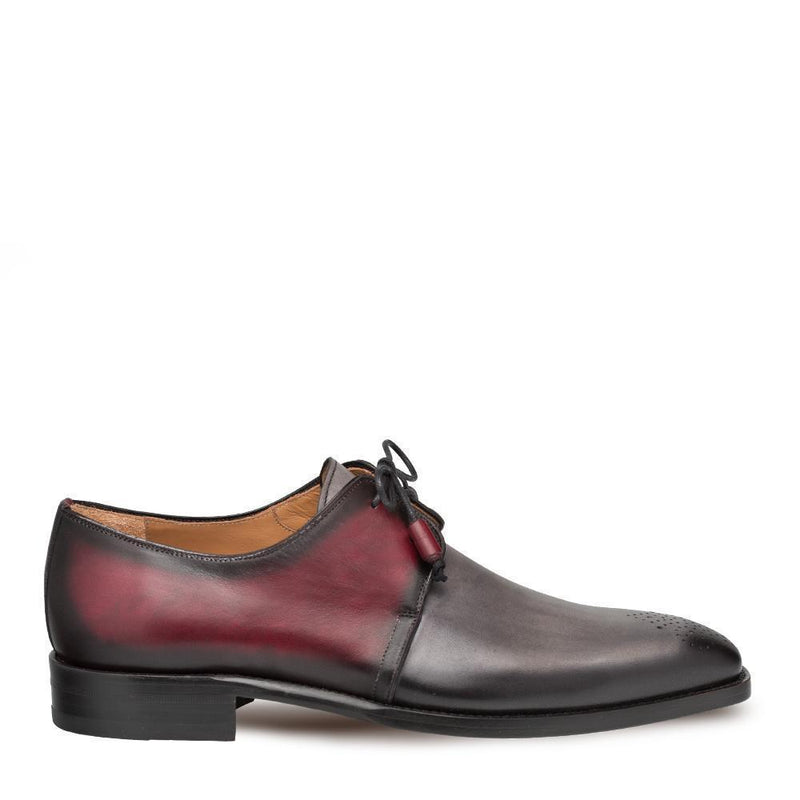 Mezlan Montes Men's Shoes Grey and Burgundy Calf-Skin Leather Oxfords 9430 (MZ3149)-AmbrogioShoes