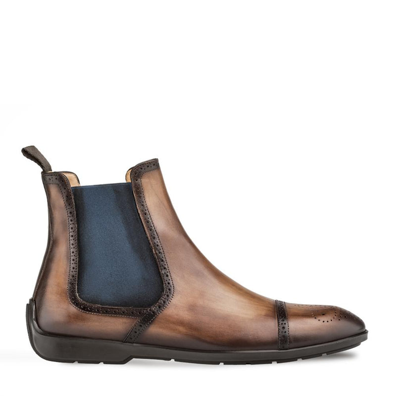 Mezlan R20167 Men's Shoes Cognac Calf-Skin Leather Hybrid Chelsea Boots (MZ3408)-AmbrogioShoes