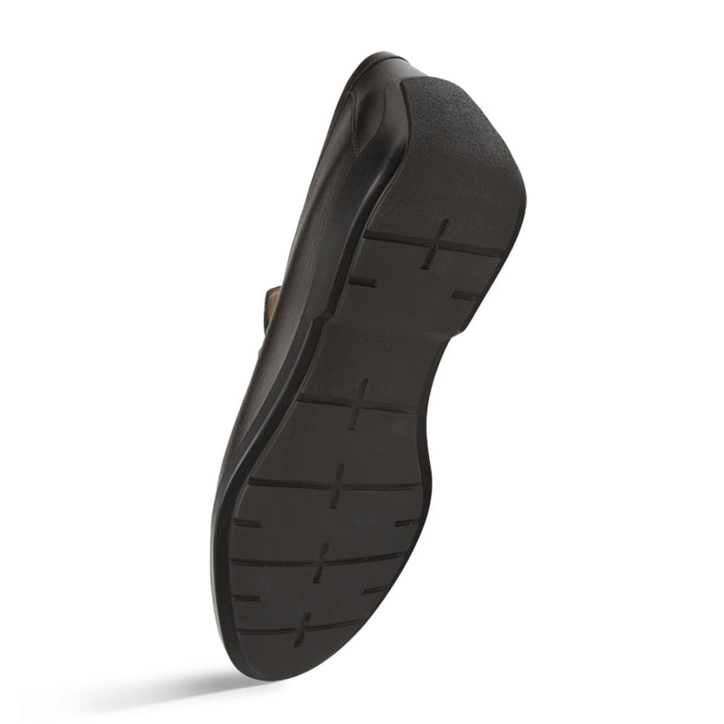 Mezlan R20268 Men's Shoes Black Calf-Skin Leather Apron Ornament Loafers (MZ3440)-AmbrogioShoes