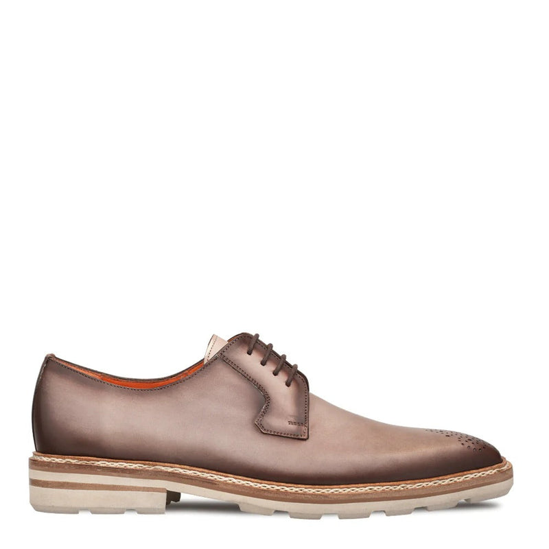Mezlan R20615 Men's Shoes Taupe Calf-Skin Leather Lightweight Derby Oxfords (MZ3595)-AmbrogioShoes