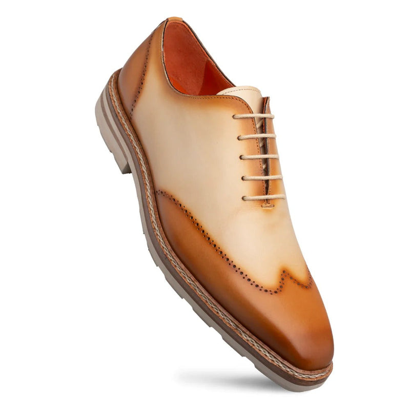 Mezlan R20664 Men's Shoes Tan & Bone Calf-Skin Leather Lightweight Oxfords (MZ3598)-AmbrogioShoes