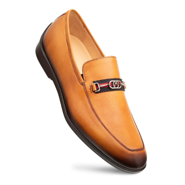Mezlan R20722 Men's Shoes Cognac Calf-Skin Leather Slip On Loafers (MZ3607)-AmbrogioShoes