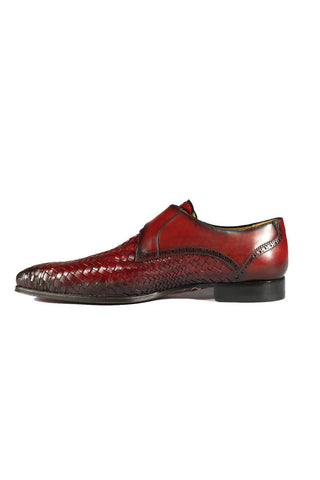 Mezlan S20271 Woven / Calf-Skin Leather Opanka Monk-Straps Loafers (MZ3484)-AmbrogioShoes