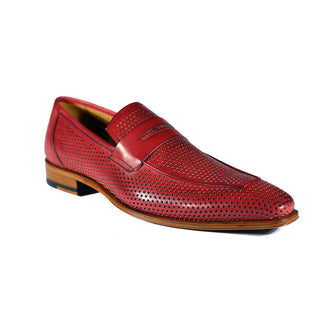 Mezlan S20296 Men's Shoes Perforated Leather Classic Penny Loafers (MZ3482)-AmbrogioShoes