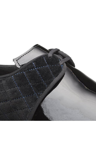 Mezlan S20307 Black Velvet / Patent Leather Dress Derby (MZ3427)-AmbrogioShoes