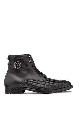 Mezlan S20538 Quilted / Calf-Skin Leather Lace up Boots (MZ3527)-AmbrogioShoes