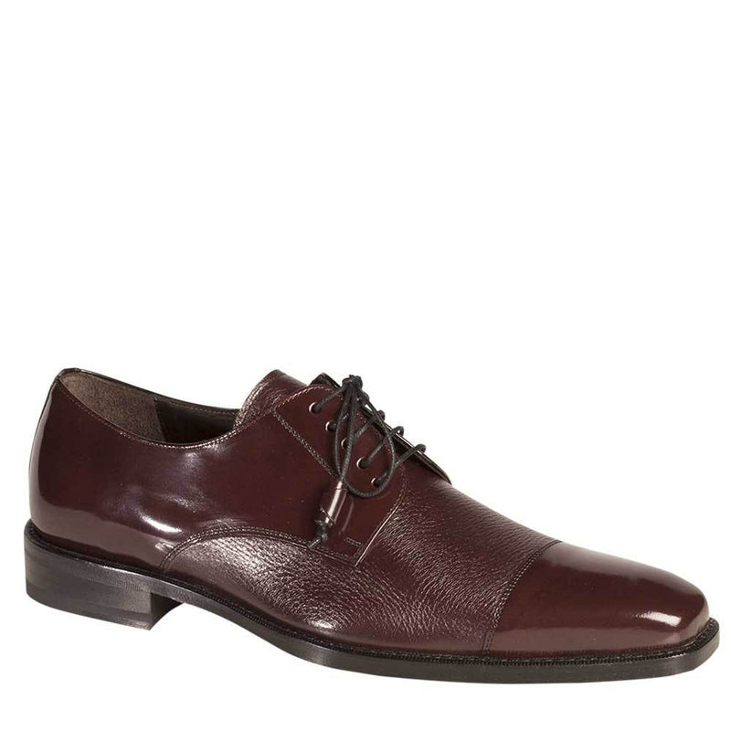 Mezlan Soka Men's Shoes Burgundy Deer-Skin / Calf-Skin Leather Wingtip Oxfords 15089 (MZ3189)-AmbrogioShoes