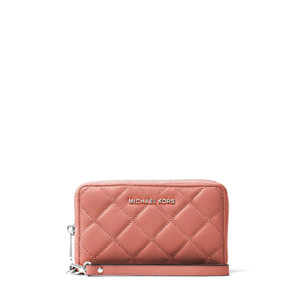 Michael Kors 32T6TTVE9T Women's Wallet Antique Rose Pink Calf-Skin Leather Sewed Wallet (MK1000)-AmbrogioShoes