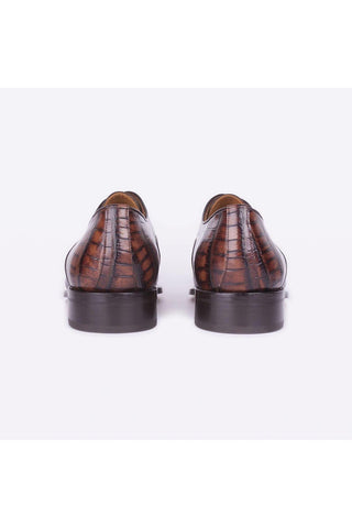 Mister 40080 Bruma Brown Crocodile Print / Calf-Skin Leather Derby (MISS1050)-AmbrogioShoes