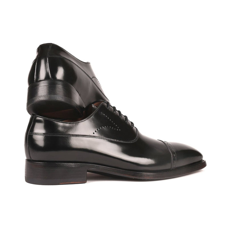 Paul Parkman 056BLK84 Men's Shoes Burgundy Polished Calf-Skin Leather Cap-Toe Oxfords(PM6259)-AmbrogioShoes