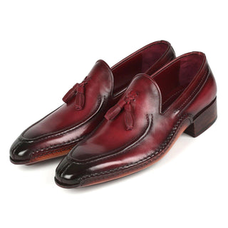 Paul Parkman 082 Men's Shoes Calf-Skin Leather Opanka Tassel Loafers (PM6358)-AmbrogioShoes