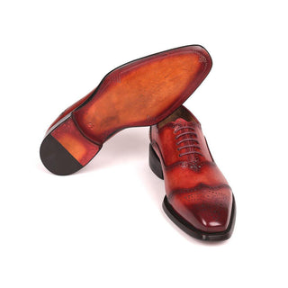 Paul Parkman 094 Men's Shoes Reddish Brown Calf-Skin Leather Oxfords (PM6294)-AmbrogioShoes