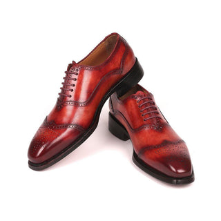 Paul Parkman 094 Men's Shoes Reddish Brown Calf-Skin Leather Oxfords (PM6294)-AmbrogioShoes