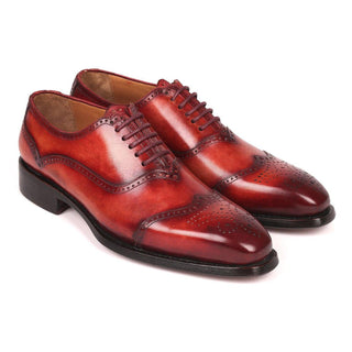 Paul Parkman 094 Men's Shoes Reddish Brown Calf-Skin Leather Oxfords (PM6294)-AmbrogioShoes
