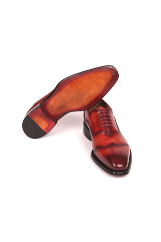 Paul Parkman 094 Reddish Brown Calf-Skin Leather Oxfords (PM6294)-AmbrogioShoes