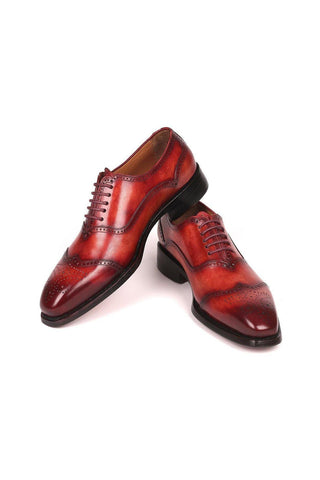 Paul Parkman 094 Reddish Brown Calf-Skin Leather Oxfords (PM6294)-AmbrogioShoes