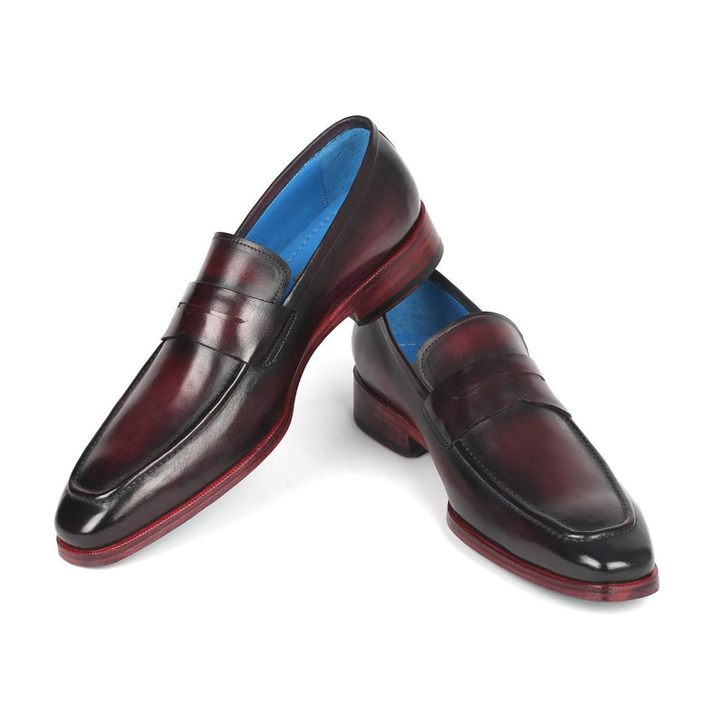 Paul Parkman 10PR23 Men's Shoes Purple Bunirshed Calf-Skin Leather Penny Loafers (PM6312)-AmbrogioShoes