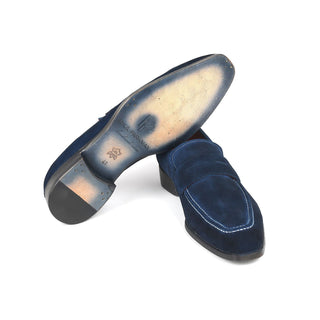 Paul Parkman 10SD21 Men's Shoes Suede Leather Penny Loafers (PM6322)-AmbrogioShoes