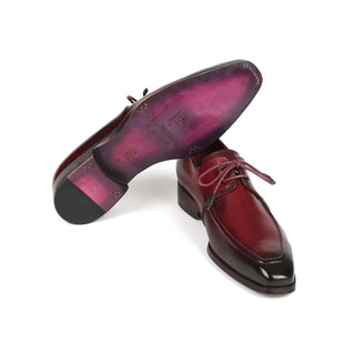 Paul Parkman 13BRD92 Men's Handmade Shoes Bordeaux Calf-Skin Leather Apron Derby (PM6353)-AmbrogioShoes