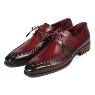 Paul Parkman 13BRD92 Men's Handmade Shoes Bordeaux Calf-Skin Leather Apron Derby (PM6353)-AmbrogioShoes