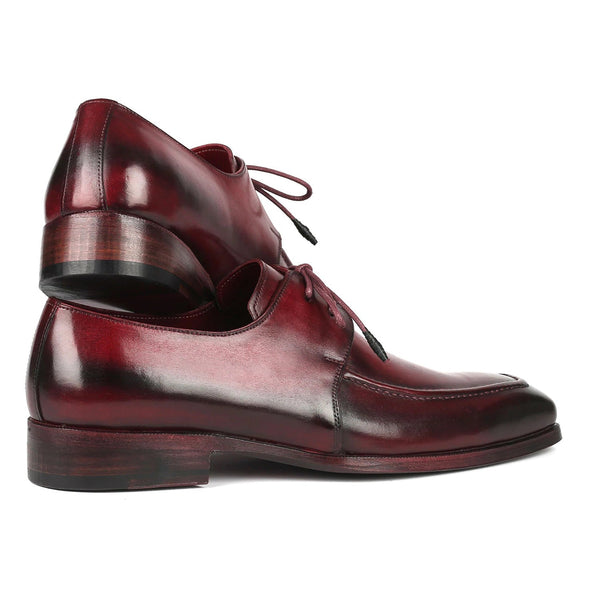 Paul Parkman 13BRD92 Men's Shoes Bordeaux Calf-Skin Leather Apron Derby Oxfords (PM6353)-AmbrogioShoes