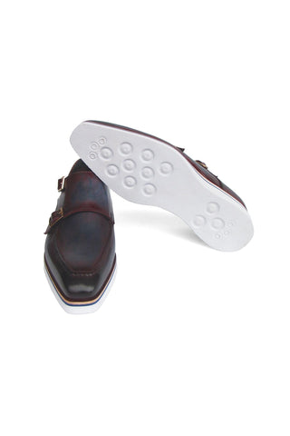 Paul Parkman 189 Calf Skin Leather Double Monk-Straps (PM6398)-AmbrogioShoes