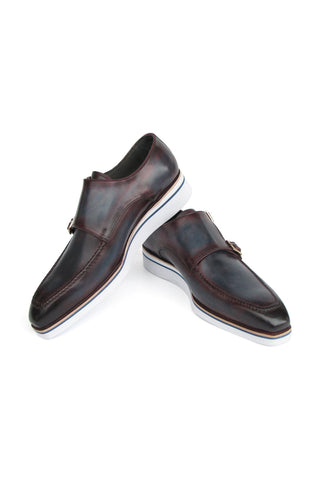 Paul Parkman 189 Calf Skin Leather Double Monk-Straps (PM6398)-AmbrogioShoes