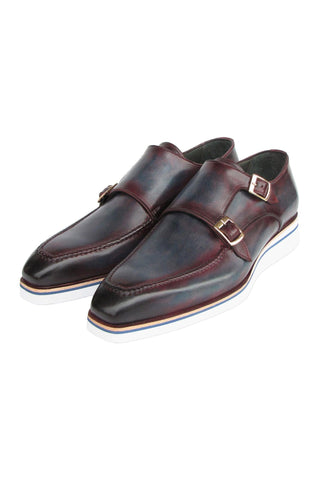 Paul Parkman 189 Calf Skin Leather Double Monk-Straps (PM6398)-AmbrogioShoes