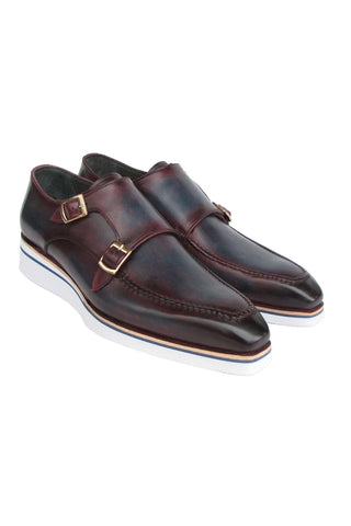 Paul Parkman 189 Calf Skin Leather Double Monk-Straps (PM6398)-AmbrogioShoes