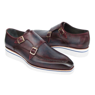 Paul Parkman 189 Men's Shoes Calf Skin Leather Double Monk-Straps (PM6398)-AmbrogioShoes