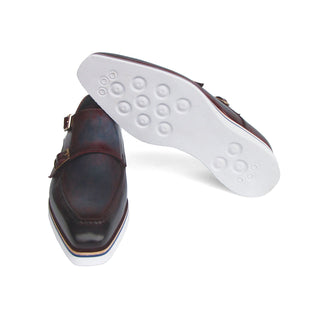 Paul Parkman 189 Men's Shoes Calf Skin Leather Double Monk-Straps (PM6398)-AmbrogioShoes