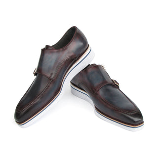 Paul Parkman 189 Men's Shoes Calf Skin Leather Double Monk-Straps (PM6398)-AmbrogioShoes