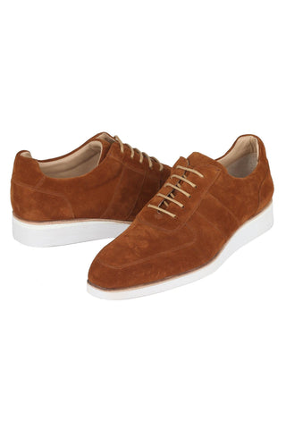 Paul Parkman 192-SD-CML Camel Suede Casual Sneakers (PM6384)-AmbrogioShoes