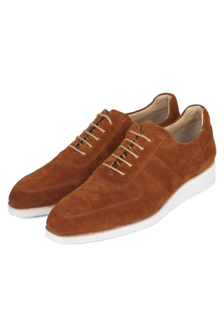 Paul Parkman 192-SD-CML Camel Suede Casual Sneakers (PM6384)-AmbrogioShoes