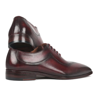 Paul Parkman 35BRD25 Men's Handmade Shoes Dark Bordeaux Calf-Skin Leather Oxfords (PM6276)-AmbrogioShoes