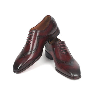 Paul Parkman 35BRD25 Men's Handmade Shoes Dark Bordeaux Calf-Skin Leather Oxfords (PM6276)-AmbrogioShoes