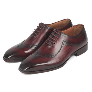 Paul Parkman 35BRD25 Men's Handmade Shoes Dark Bordeaux Calf-Skin Leather Oxfords (PM6276)-AmbrogioShoes
