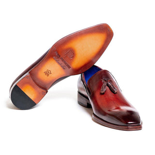 Paul Parkman 5141 Men's Shoes Calf-Skin Leather Tassels Loafers (PM6282)-AmbrogioShoes