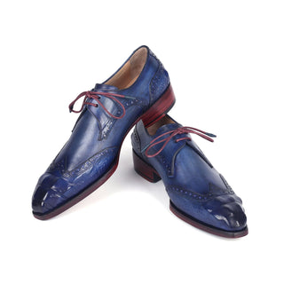 Paul Parkman 584 Men's Shoes Calf-Skin Leather Goodyear Welted Wingtip Derby (PM6389)-AmbrogioShoes